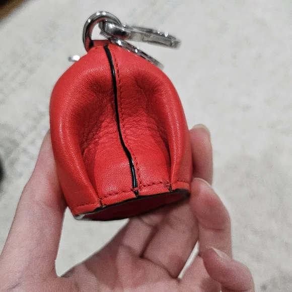 Loewe Red Leather Elephant Coin Case